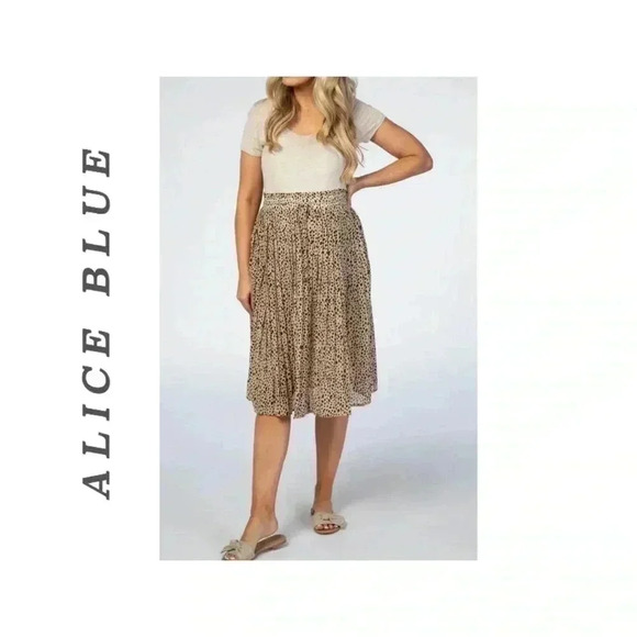 🆕Alice Blue Boho Mid High Waist Pleated Skirt XL🆕 - Picture 1 of 10